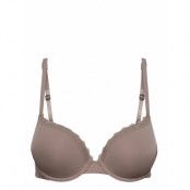 Padded Underwire Bra With Lace Lingerie Bras & Tops Push Up Bras Beige Esprit Bodywear Women