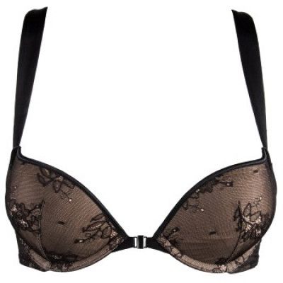 Calvin Klein BLACK Plunge Push Up Racerback Bra