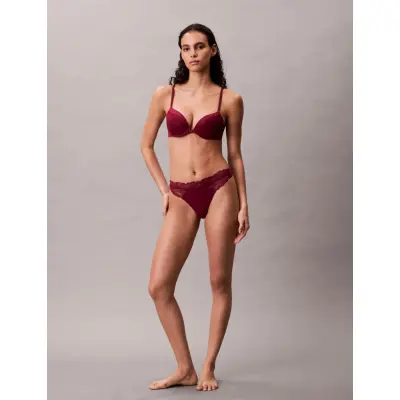 Calvin Klein Push Up Plunge - Burgundy - C x 80