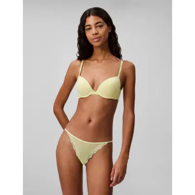 Calvin Klein Push Up Plunge - Yellow - C x 75