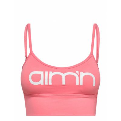 Coral Logo Strap Bra Lingerie Bras & Tops Sports Bras - ALL Rosa AIM'N