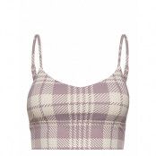 Dusty Violet Plaid Check Strap Bra Sport Bras & Tops Sports Bras - All Multi/patterned AIM'N