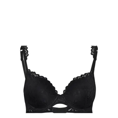 Elis_Padded_Heart_Shape Lingerie Bras & Tops Push Up Bras Svart Marie Jo