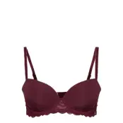 Eternal Light Padded Demi Lingerie Bras & Tops Push Up Bras Vinröd Dorina