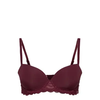Eternal Light Padded Demi Lingerie Bras & Tops Push Up Bras Vinröd Dorina
