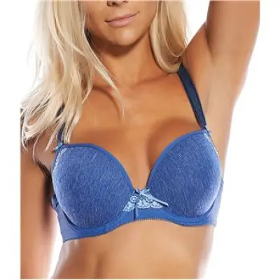 Freya Deco Delight UW Moulded Plunge Bra Denim * Fri Frakt * * Kampanj *