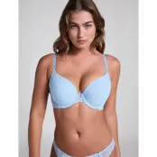 Hunkemöller Cherry Padded Underwired Push-Up Bra - Blue - D x 70