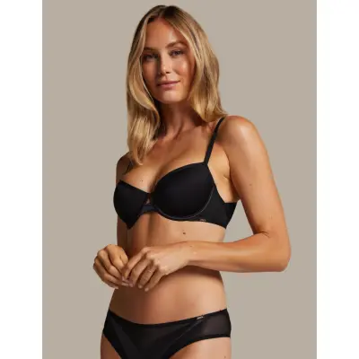 Hunkemöller Mesh Essentials Pd Push - Black - D90 x 90