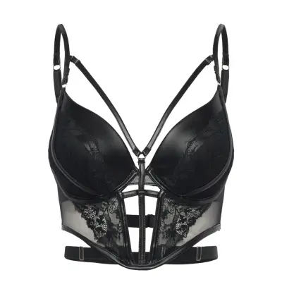 Hunkemöller Nadia Padded Underwired Longline Push-Up Bra Svart