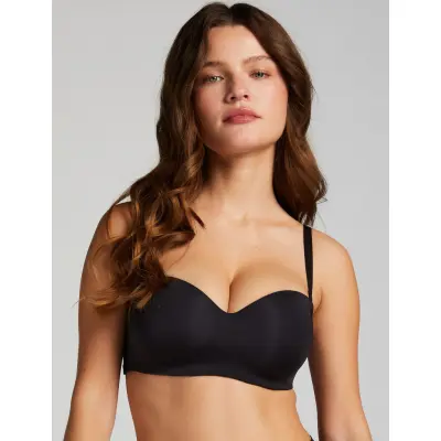 Hunkemöller Smooth Padded Underwired Strapless Push-Up Bra - Black - B80 x 80