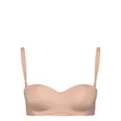 Hunkemöller Smooth Padded Underwired Strapless Push-Up Bra Beige
