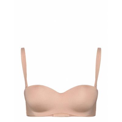 Hunkemöller Smooth Padded Underwired Strapless Push-Up Bra Beige