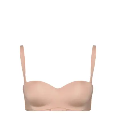 Hunkemöller Smooth Padded Underwired Strapless Push-Up Bra Beige