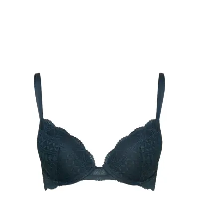 Idole - Bra No.2 - Plunge Push-Up Bra *Villkorat Erbjudande Lingerie Bras & Tops Push Up Bras Grön Etam