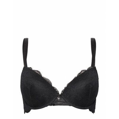 Ladies Knitted Push Up Lingerie Bras & Tops Push Up Bras Black Emporio Armani