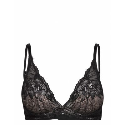 Lght Lined Plunge Lingerie Bras & Tops Plunge Bras Svart Calvin Klein
