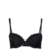 Light_Padded Makayla Demi Lingerie Bras & Tops Push Up Bras Svart Dorina