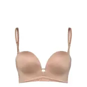 Lindex Bra Deep Plunge Strapless Mic Beige