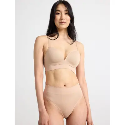 Lindex Bra Seamless Push Up Joy - Beige - S