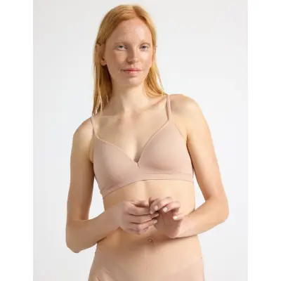 Lindex Bra Soft Seamless   Petite - Beige - 75 B