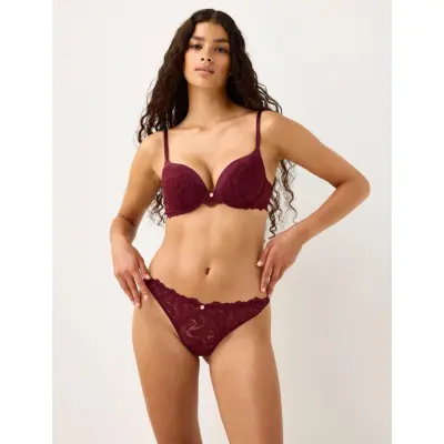 Lindex Bra Push Malva Lydia - Burgundy - B x 70