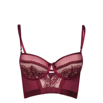 Malika Pd Ll Lingerie Bras & Tops Balc Tte Bras Röd Hunkemöller