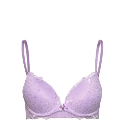 Marine Pp Push *Villkorat Erbjudande Lingerie Bras & Tops Push Up Bras Lila Hunkemöller