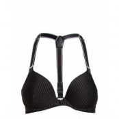 Md Gloria Pinstripe Push-Up Bra BH Svart Marlies Dekkers