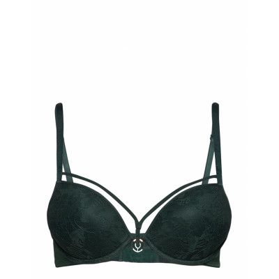 Md So Green Lace Push-Up Bra Lingerie Bras & Tops Push-up Bra Svart Marlies Dekkers