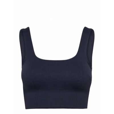 Black Luxe Seamless Bra Lingerie Bras & Tops Sports Bras - ALL Blå AIM'N