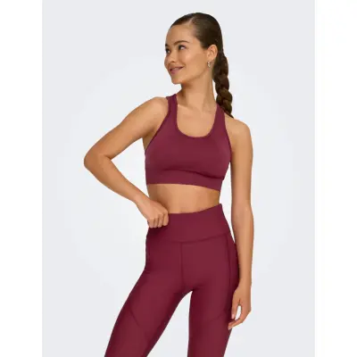 Only Play Onpdaisy-2 Seam Bra Noos - Burgundy - S