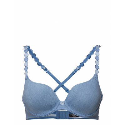 Padded_Bra_Heartshape *Villkorat Erbjudande Lingerie Bras & Tops Push Up Bras Blå Marie Jo