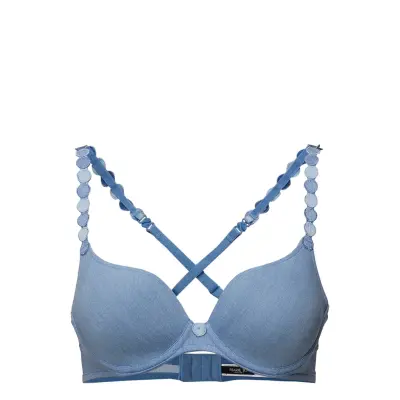 Padded_Bra_Heartshape *Villkorat Erbjudande Lingerie Bras & Tops Push Up Bras Blå Marie Jo