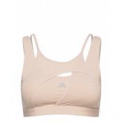 Powerimpact Luxe Medium-Support Bra Sport Bras & Tops Sports Bras - All Beige Adidas Performance