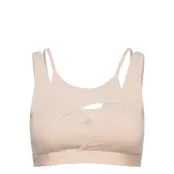 Powerimpact Luxe Medium-Support Bra Sport Bras & Tops Sports Bras - All Beige Adidas Performance