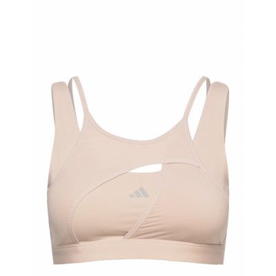 Powerimpact Luxe Medium-Support Bra Sport Bras & Tops Sports Bras - All Beige Adidas Performance