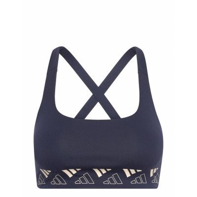 Powerimpact Training Medium Support Logo Bra Sport Bras & Tops Sports Bras - All Blue Adidas Performance