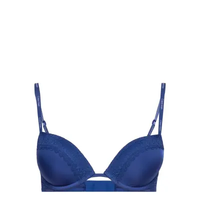 Push Up Plunge Lingerie Bras & Tops Push Up Bras Blå Calvin Klein