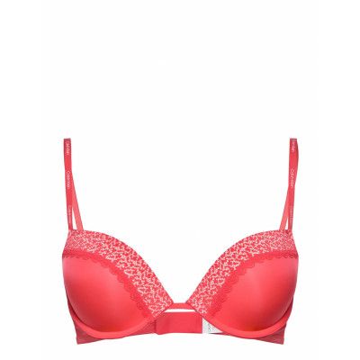 Push Up Plunge Lingerie Bras & Tops Push Up Bras Röd Calvin Klein