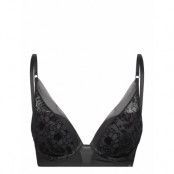 Push Up Plunge Lingerie Bras & Tops Plunge Bras Svart Calvin Klein