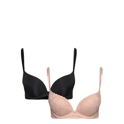 Push_Up Rue-2Pp Plunge Lingerie Bras & Tops Plunge Bras Rosa Dorina