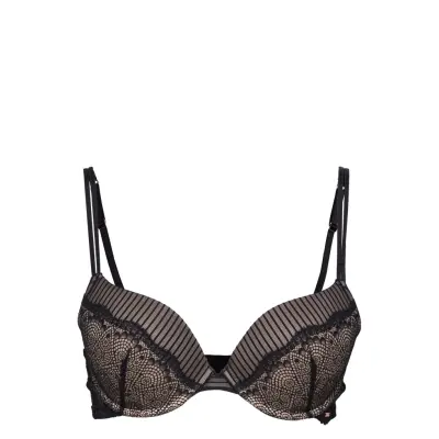 Push_Up Solana Demi Lingerie Bras & Tops Push Up Bras Svart Dorina