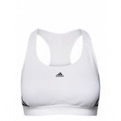 Adidas Powerreact Training Medium-Support 3-Stripes Bra Sport Bras & Tops Sports Bras - All Vit Adidas Performance