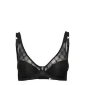 Rita H,Wire Bra White Lingerie Bras & Tops Push Up Bras Black Abecita