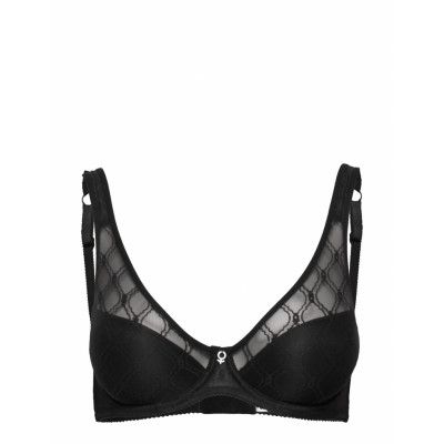 Rita H,Wire Bra White Lingerie Bras & Tops Push Up Bras Black Abecita