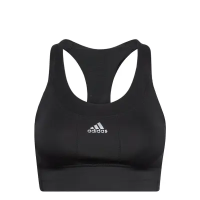 Running Medium-Support Pocket Bra W Lingerie Bras & Tops Sports Bras - ALL Svart *Villkorat Erbjudande Adidas Performance