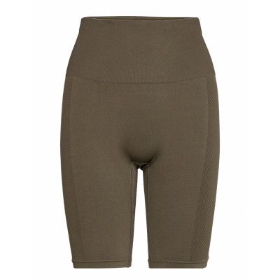 Seamless Biker Tights Running/training Tights Grön Stay In Place