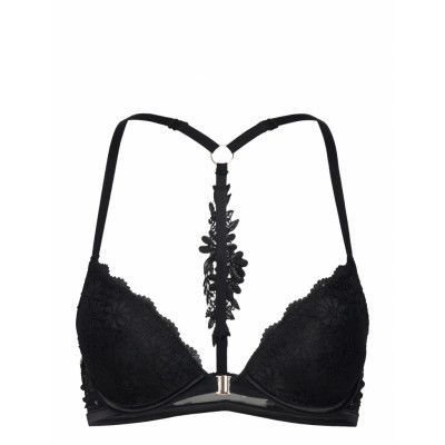 Secrete - Bra No. 2 - Plunge Push Up Bra *Villkorat Erbjudande Lingerie Bras & Tops Plunge Bras Svart Etam