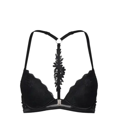 Secrete - Bra No. 2 - Plunge Push Up Bra *Villkorat Erbjudande Lingerie Bras & Tops Plunge Bras Svart Etam