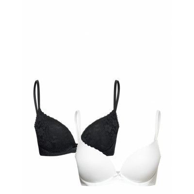 Sonia-2Pp Push Up Plunge Lingerie Bras & Tops Plunge Bras Vit Dorina